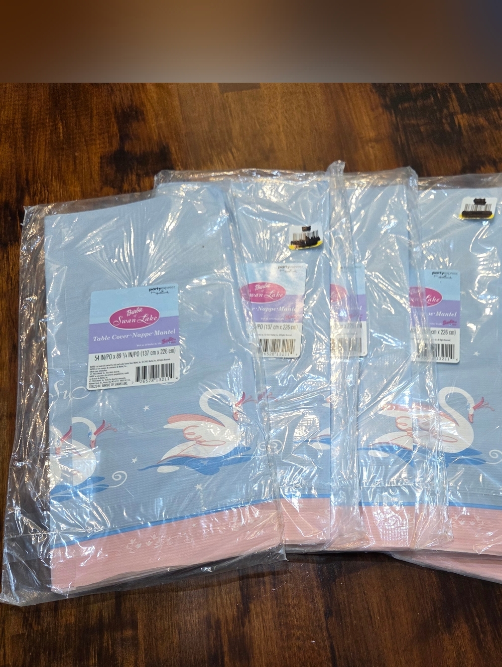 Hallmark 2003 Barbie Swan Lake Birthday Party Tableclothes Paper Set of 5 New